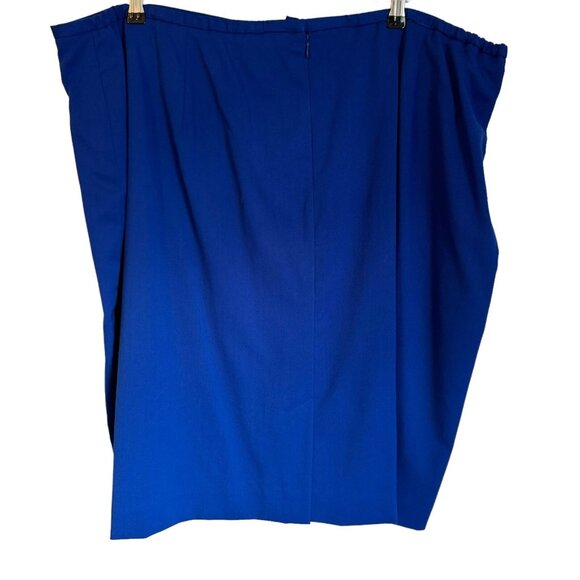Mary Kay For Brookhurst Skirt Size 26Tall Blue Wool Blend Women Straight Skirt - Picture 2 of 11